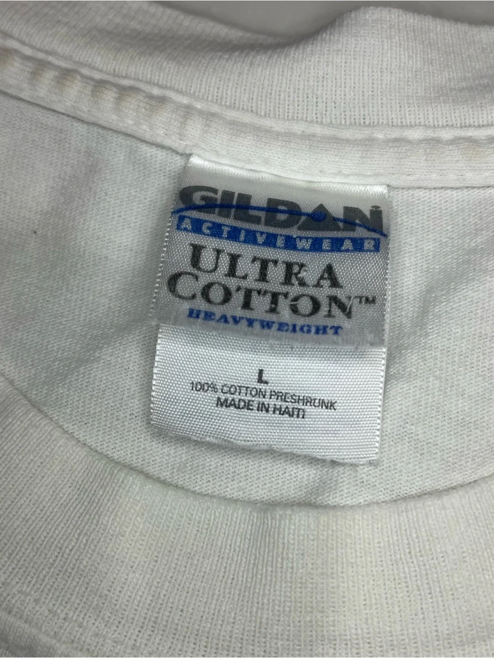 Vintage 90s Gildan Striped Bass Fishing Pocket Tee L